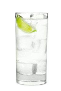 Gin and Tonic or Soda on White